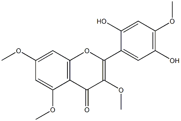 2',5'-Dihydroxy-3,4',5,7-tetramethoxyflavone Struktur