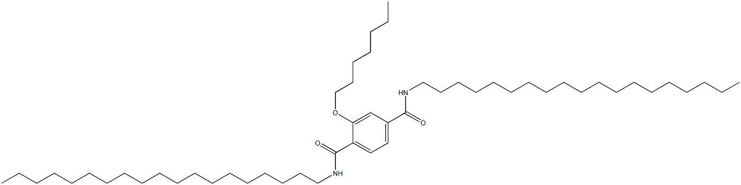 2-(Heptyloxy)-N,N'-dinonadecylterephthalamide Struktur