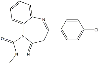 2,4-Dihydro-2-methyl-5-(4-chlorophenyl)-1H-[1,2,4]triazolo[4,3-a][1,5]benzodiazepin-1-one Struktur