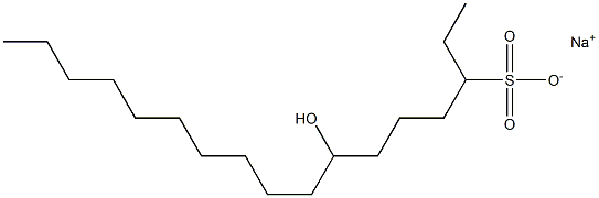 7-Hydroxyheptadecane-3-sulfonic acid sodium salt Struktur