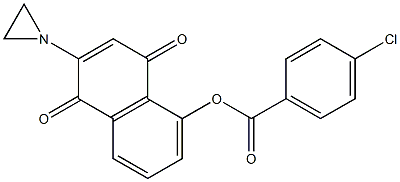 2-(1-Aziridinyl)-5-(4-chlorobenzoyloxy)-1,4-naphthoquinone Struktur