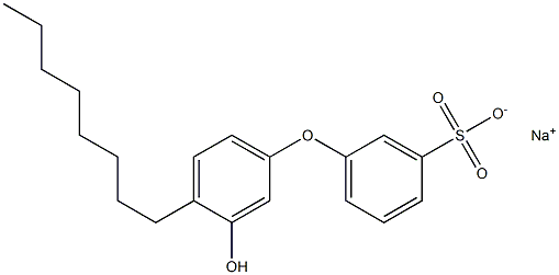 3'-Hydroxy-4'-octyl[oxybisbenzene]-3-sulfonic acid sodium salt Struktur