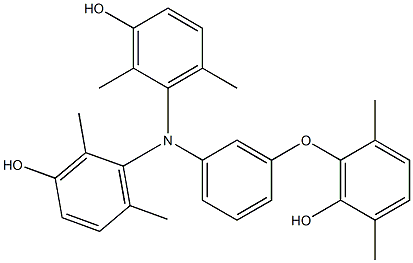 N,N-Bis(3-hydroxy-2,6-dimethylphenyl)-3-(6-hydroxy-2,5-dimethylphenoxy)benzenamine Struktur