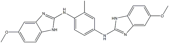 2,2'-[2-Methyl-1,4-phenylenebis(imino)]bis(5-methoxy-1H-benzimidazole) Struktur