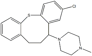 3-Chloro-5-(4-methylpiperazino)-6,7-dihydro-5H-dibenzo[b,g]thiocin Struktur