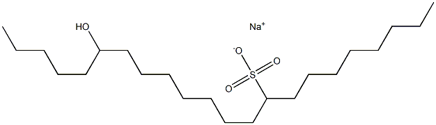 17-Hydroxydocosane-9-sulfonic acid sodium salt Struktur