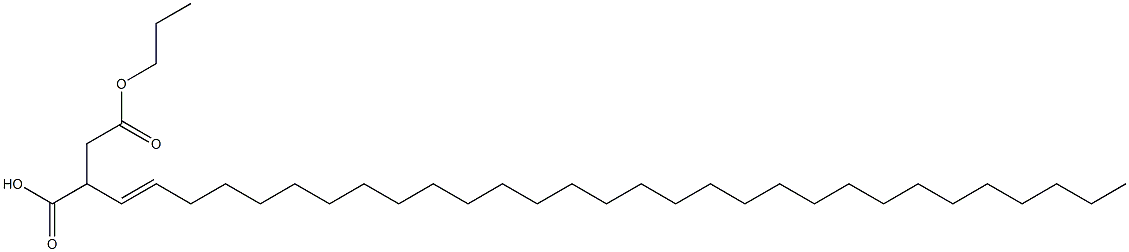 2-(1-Triacontenyl)succinic acid 1-hydrogen 4-propyl ester Struktur