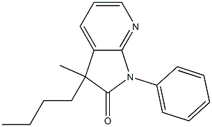 1,3-Dihydro-3-butyl-3-methyl-1-phenyl-2H-pyrrolo[2,3-b]pyridin-2-one Struktur