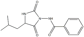 3-(Benzoylamino)-5-isobutylimidazolidine-2,4-dione Struktur