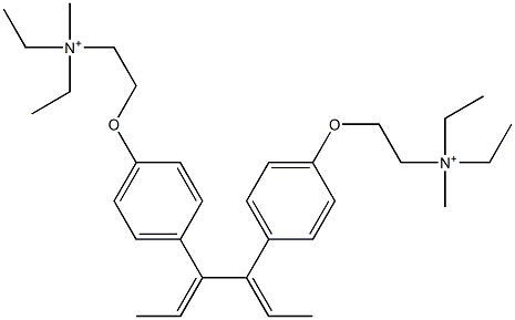 N,N'-[(1,2-Diethylidene-2,1-ethanediyl)bis(p-phenyleneoxyethylene)]bis[N-ethyl-N-methylethanaminium] Struktur