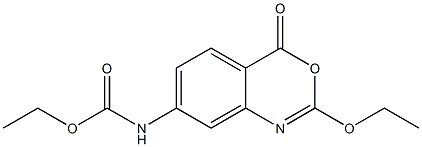 2-Ethoxy-7-(ethoxycarbonyl)amino-4H-3,1-benzoxazin-4-one Struktur