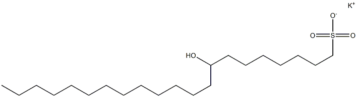 8-Hydroxyhenicosane-1-sulfonic acid potassium salt Struktur