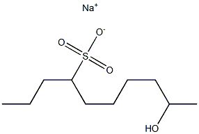 9-Hydroxydecane-4-sulfonic acid sodium salt Struktur