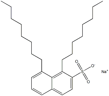 1,8-Dioctyl-2-naphthalenesulfonic acid sodium salt Struktur