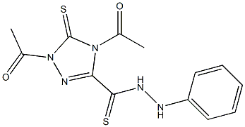 2,4-Diacetyl-5-[(2-phenylhydrazino)carbonothioyl]-2H-1,2,4-triazole-3(4H)-thione Struktur