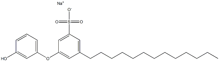 3'-Hydroxy-5-tridecyl[oxybisbenzene]-3-sulfonic acid sodium salt Struktur