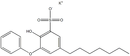 2-Hydroxy-5-heptyl[oxybisbenzene]-3-sulfonic acid potassium salt Struktur