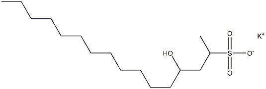 4-Hydroxyhexadecane-2-sulfonic acid potassium salt Struktur