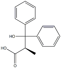 [R,(+)]-3-Hydroxy-2-methyl-3,3-diphenylpropionic acid Struktur