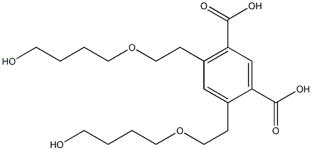 4,6-Bis(7-hydroxy-3-oxaheptan-1-yl)isophthalic acid Struktur