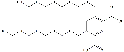 4,6-Bis(9-hydroxy-2,4,6,8-tetraoxanonan-1-yl)isophthalic acid Struktur