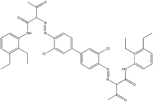 4,4'-Bis[[1-(2,3-diethylphenylamino)-1,3-dioxobutan-2-yl]azo]-3,3'-dichloro-1,1'-biphenyl Struktur