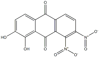 1,2-Dihydroxy-7,8-dinitroanthraquinone Struktur