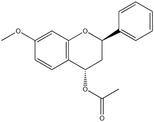 TRANS-7-Methoxy-flavan-4-ol acetate Struktur