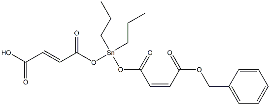 3,3'-[Dipropylstannanediylbis(oxycarbonyl)]bis[(Z)-acrylic acid benzyl] ester Struktur