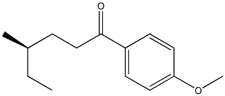 [R,(-)]-1-(4-Methoxyphenyl)-4-methyl-1-hexanone Struktur