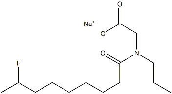 N-(8-Fluorononanoyl)-N-propylglycine sodium salt Struktur