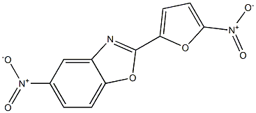 5-Nitro-2-(5-nitrofuran-2-yl)benzoxazole Struktur