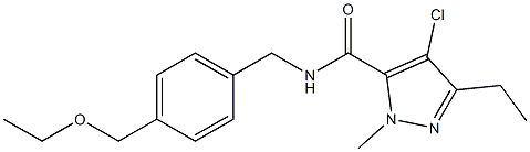 4-Chloro-5-ethyl-2-methyl-N-[4-(ethoxymethyl)benzyl]-2H-pyrazole-3-carboxamide Struktur