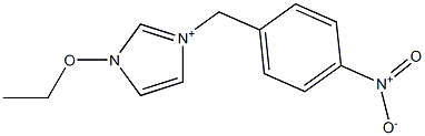 1-Ethoxy-3-(4-nitrobenzyl)-1H-imidazol-3-ium Struktur