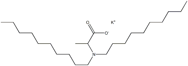 2-(Didecylamino)propanoic acid potassium salt Struktur