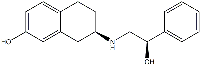 (7R)-5,6,7,8-Tetrahydro-7-[[(R)-2-hydroxy-2-phenylethyl]amino]naphthalen-2-ol Struktur