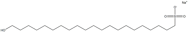 21-Hydroxyhenicosane-1-sulfonic acid sodium salt Struktur