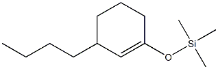 Trimethyl[(3-butyl-1-cyclohexenyl)oxy]silane Struktur