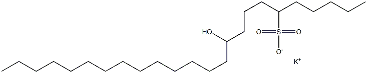 10-Hydroxytetracosane-6-sulfonic acid potassium salt Struktur