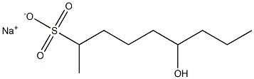 6-Hydroxynonane-2-sulfonic acid sodium salt Struktur