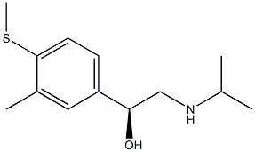 (S)-1-[3-Methyl-4-(methylthio)phenyl]-2-(isopropylamino)ethanol Struktur