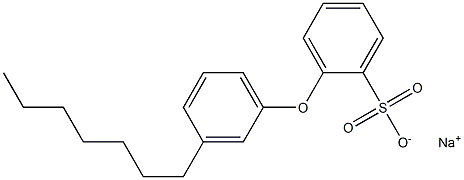 2-(3-Heptylphenoxy)benzenesulfonic acid sodium salt Struktur