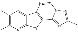 2,7,8,9-Tetramethylpyrido[3',2':4,5]thieno[2,3-e][1,2,4]triazolo[1,5-c]pyrimidine Struktur