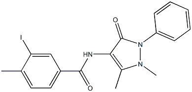 N-Antipyrinyl-3-iodo-4-methylbenzamide Struktur