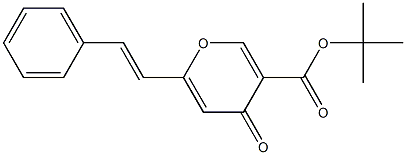 6-trans-Styryl-4-oxo-4H-pyran-3-carboxylic acid tert-butyl ester Struktur