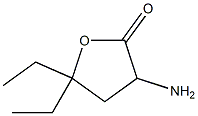 3-Amino-4,5-dihydro-5,5-diethylfuran-2(3H)-one Struktur