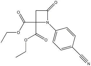 1-(4-Cyanophenyl)-4-oxoazetidine-2,2-dicarboxylic acid diethyl ester Struktur