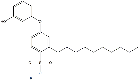 3'-Hydroxy-3-decyl[oxybisbenzene]-4-sulfonic acid potassium salt Struktur