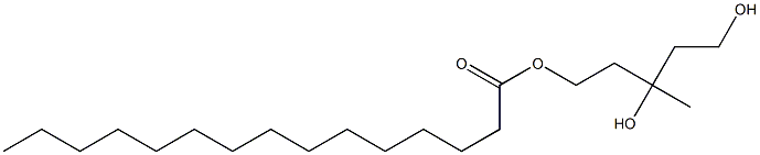 Pentadecanoic acid 3,5-dihydroxy-3-methylpentyl ester Struktur