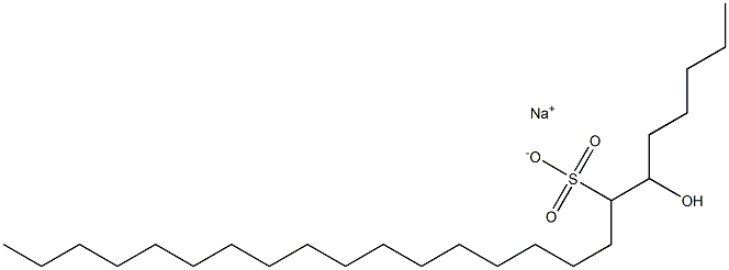 6-Hydroxytetracosane-7-sulfonic acid sodium salt Struktur